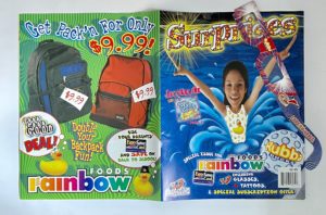 rainbow foods, grocery store, back to school, rubba ducks, pioneer press, star tribune, newspaper, 1999, Surprises, Jacqueline Jaquez