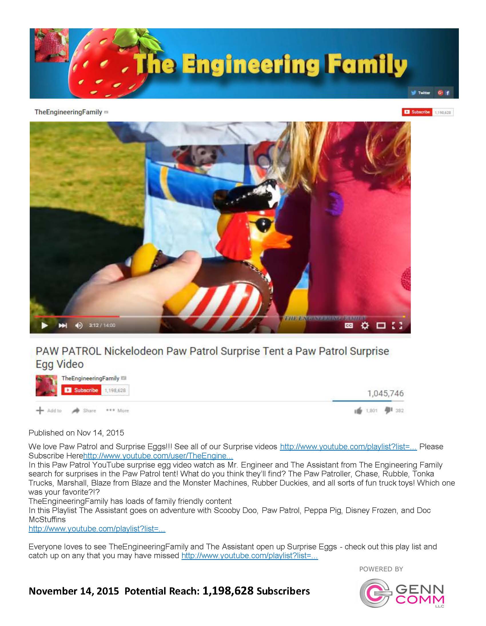 YouTube; TheEngineeringFamily – Rubba Ducks review – GennComm | Rubba Ducks